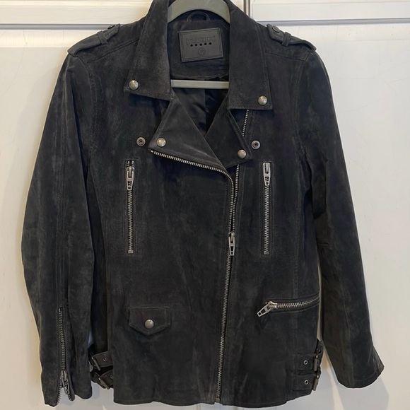 100% suede leather moto Jacket